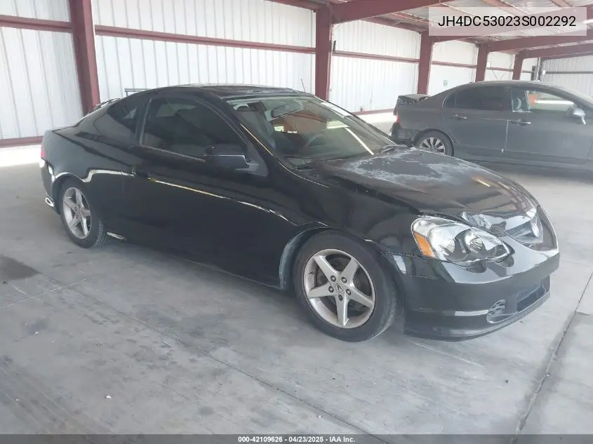 2003 Acura Rsx Type S VIN: JH4DC53023S002292 Lot: 42109626