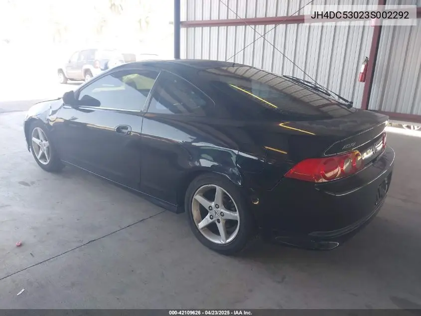 2003 Acura Rsx Type S VIN: JH4DC53023S002292 Lot: 42109626