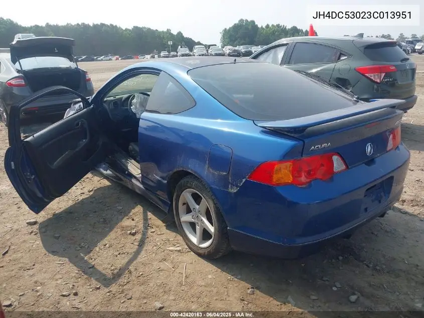 2003 Acura Rsx Type S VIN: JH4DC53023C013951 Lot: 42420163