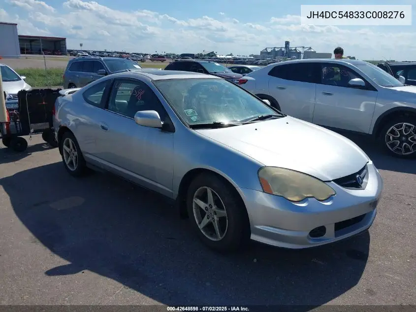 2003 Acura Rsx VIN: JH4DC54833C008276 Lot: 42648598