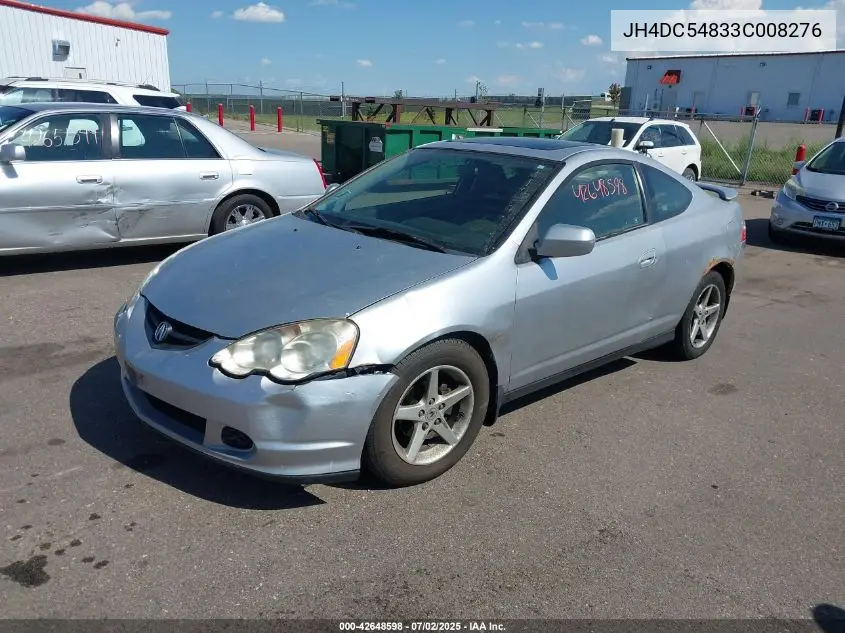 2003 Acura Rsx VIN: JH4DC54833C008276 Lot: 42648598