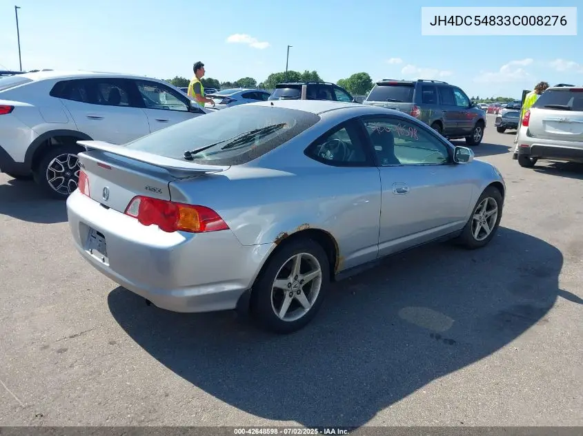 2003 Acura Rsx VIN: JH4DC54833C008276 Lot: 42648598