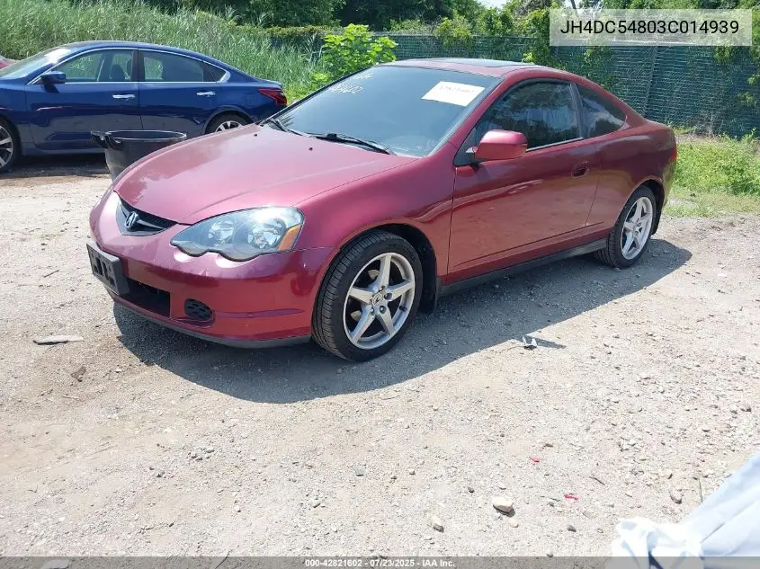 2003 Acura Rsx VIN: JH4DC54803C014939 Lot: 42821602