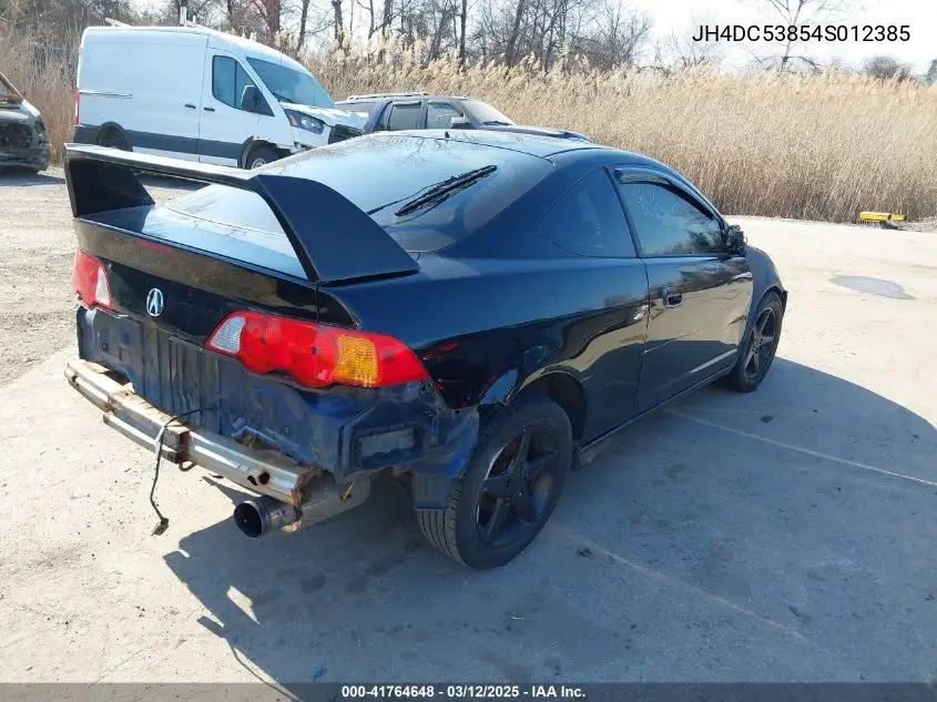 2004 Acura Rsx VIN: JH4DC53854S012385 Lot: 41764648