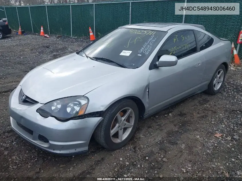 2004 Acura Rsx VIN: JH4DC54894S006460 Lot: 42025111
