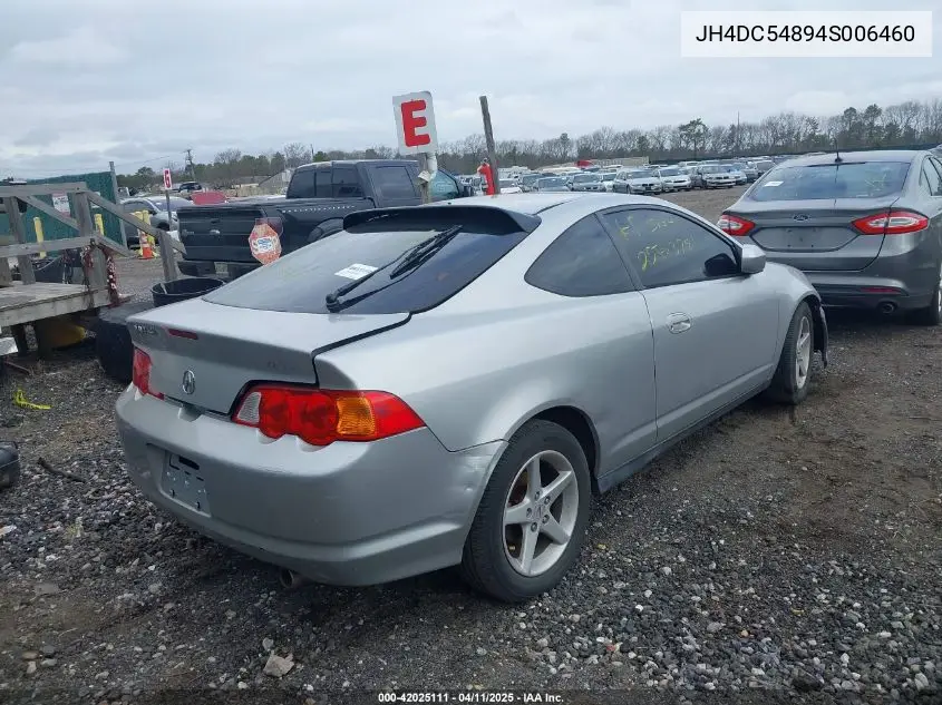 2004 Acura Rsx VIN: JH4DC54894S006460 Lot: 42025111
