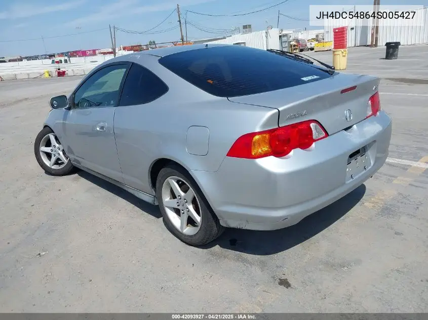 2004 Acura Rsx VIN: JH4DC54864S005427 Lot: 42093927