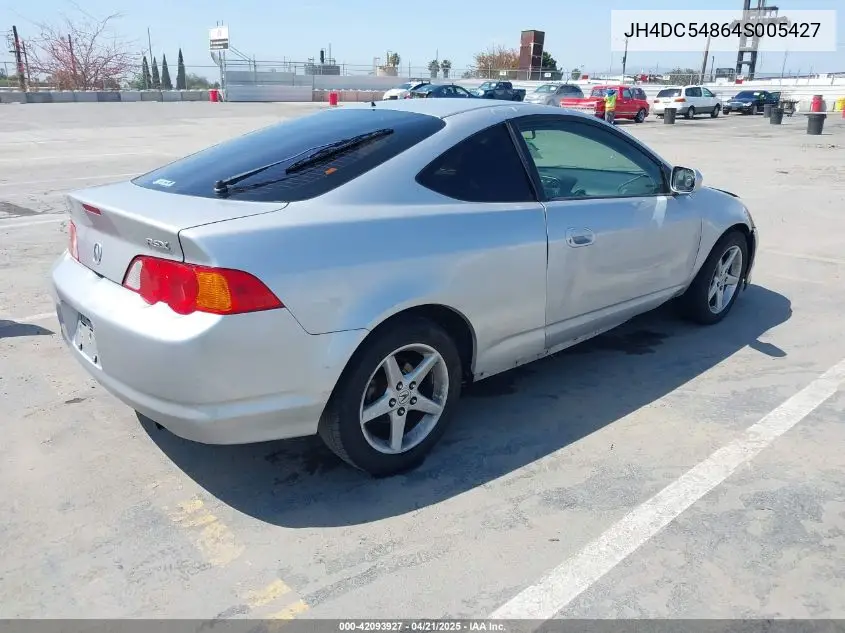 2004 Acura Rsx VIN: JH4DC54864S005427 Lot: 42093927