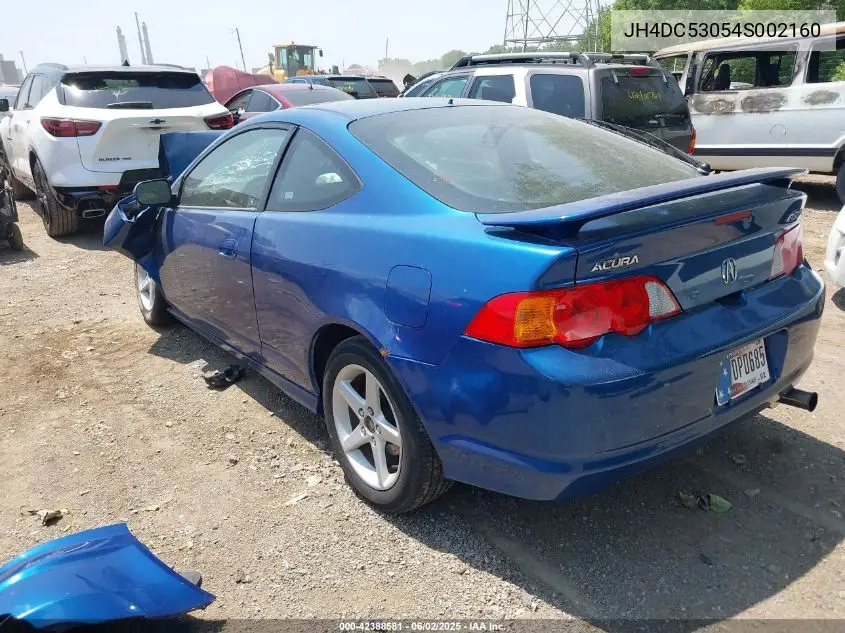2004 Acura Rsx Type S VIN: JH4DC53054S002160 Lot: 42388581