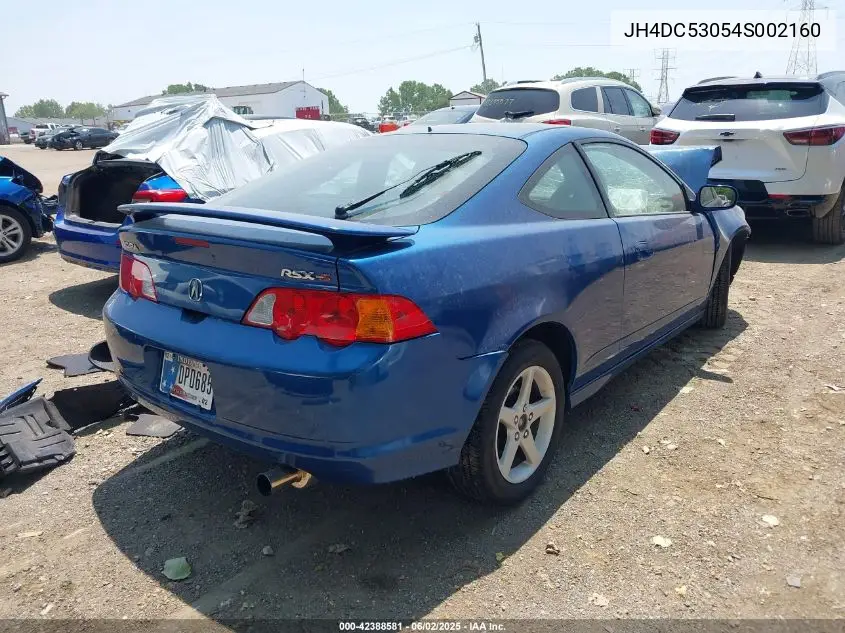 2004 Acura Rsx Type S VIN: JH4DC53054S002160 Lot: 42388581