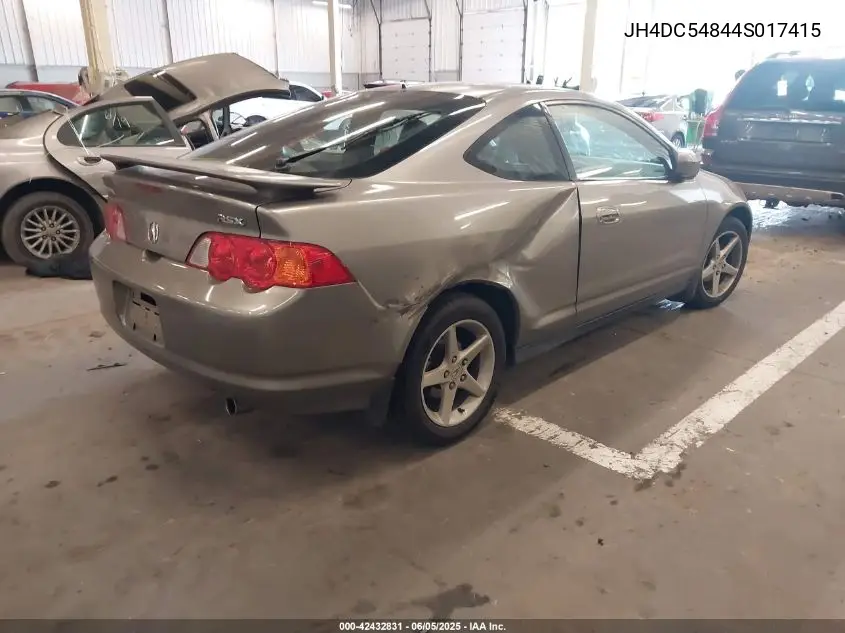 2004 Acura Rsx VIN: JH4DC54844S017415 Lot: 42432831