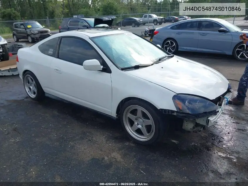 2004 Acura Rsx VIN: JH4DC54874S010846 Lot: 42594472