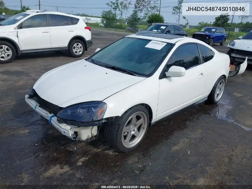 2004 Acura Rsx VIN: JH4DC54874S010846 Lot: 42594472