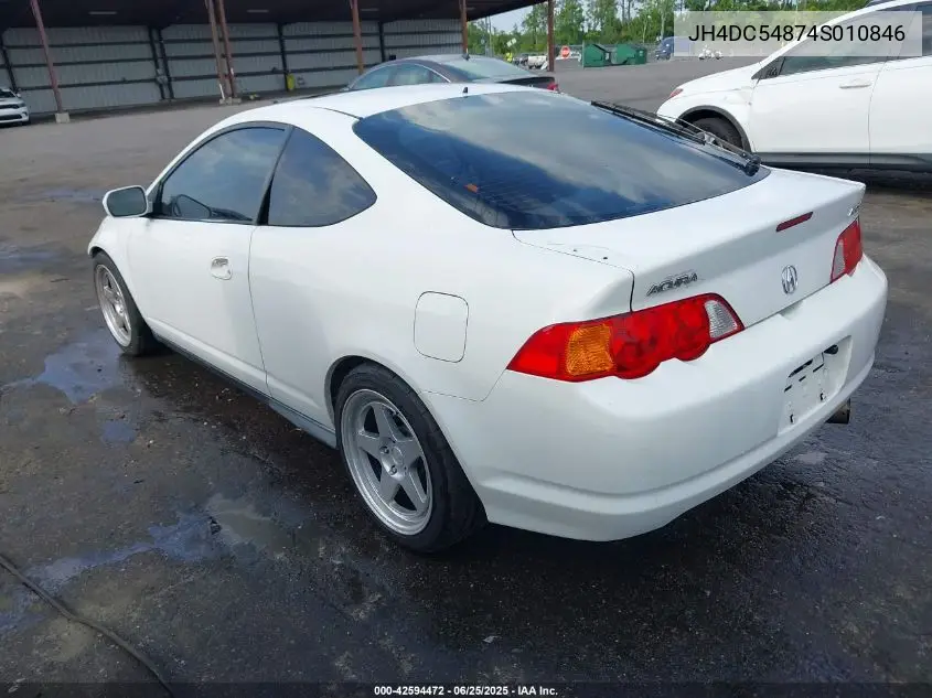 2004 Acura Rsx VIN: JH4DC54874S010846 Lot: 42594472