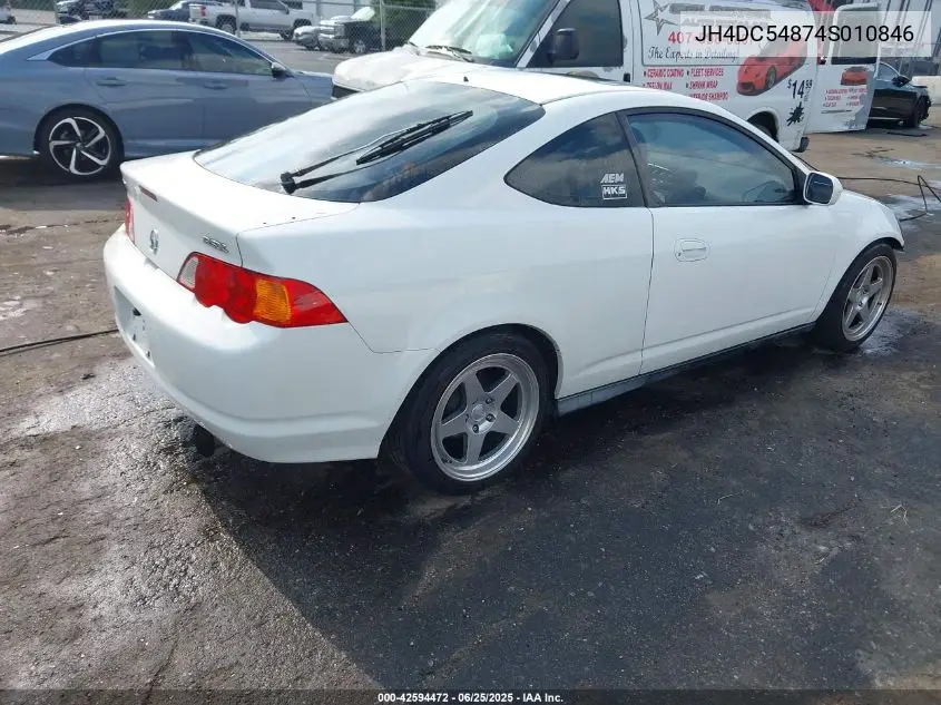 2004 Acura Rsx VIN: JH4DC54874S010846 Lot: 42594472