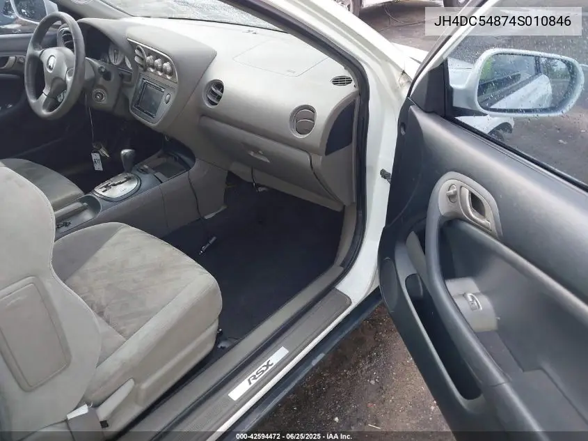 2004 Acura Rsx VIN: JH4DC54874S010846 Lot: 42594472