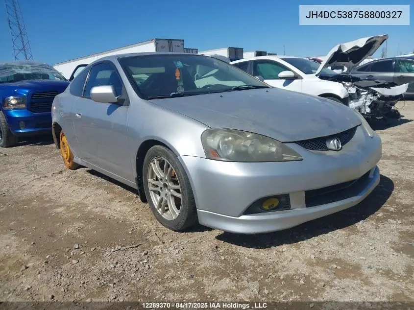 2005 Acura Rsx VIN: JH4DC538758800327 Lot: 12289370