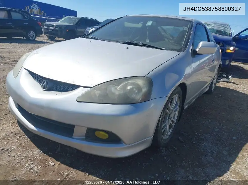 2005 Acura Rsx VIN: JH4DC538758800327 Lot: 12289370