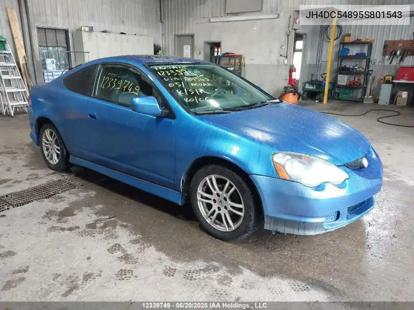2005 Acura Rsx VIN: JH4DC54895S801543 Lot: 12339749