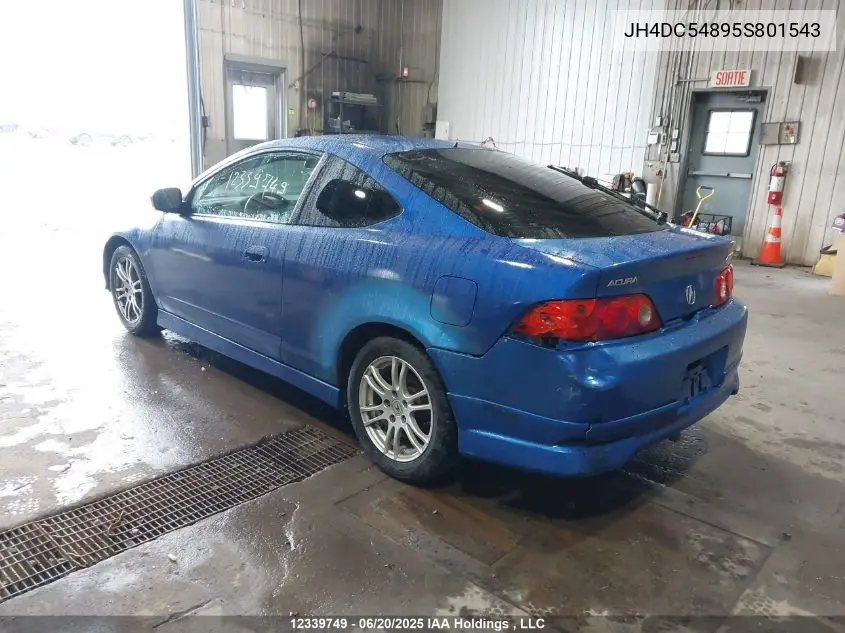 2005 Acura Rsx VIN: JH4DC54895S801543 Lot: 12339749
