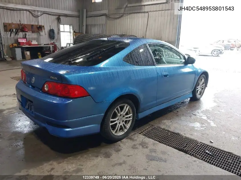 2005 Acura Rsx VIN: JH4DC54895S801543 Lot: 12339749
