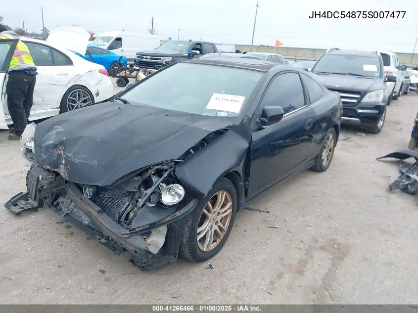 2005 Acura Rsx VIN: JH4DC54875S007477 Lot: 41266466