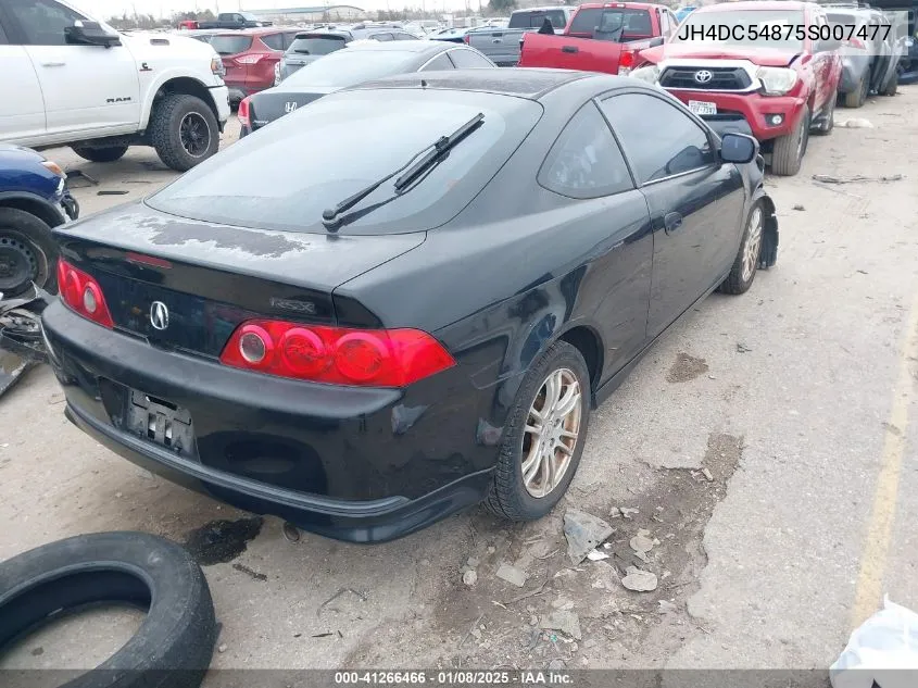 2005 Acura Rsx VIN: JH4DC54875S007477 Lot: 41266466