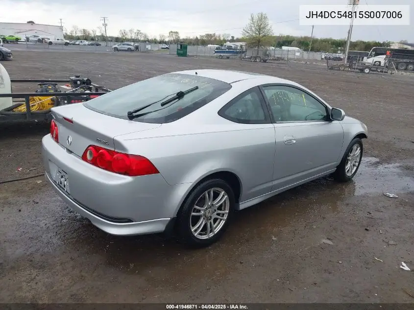 2005 Acura Rsx VIN: JH4DC54815S007006 Lot: 41946871