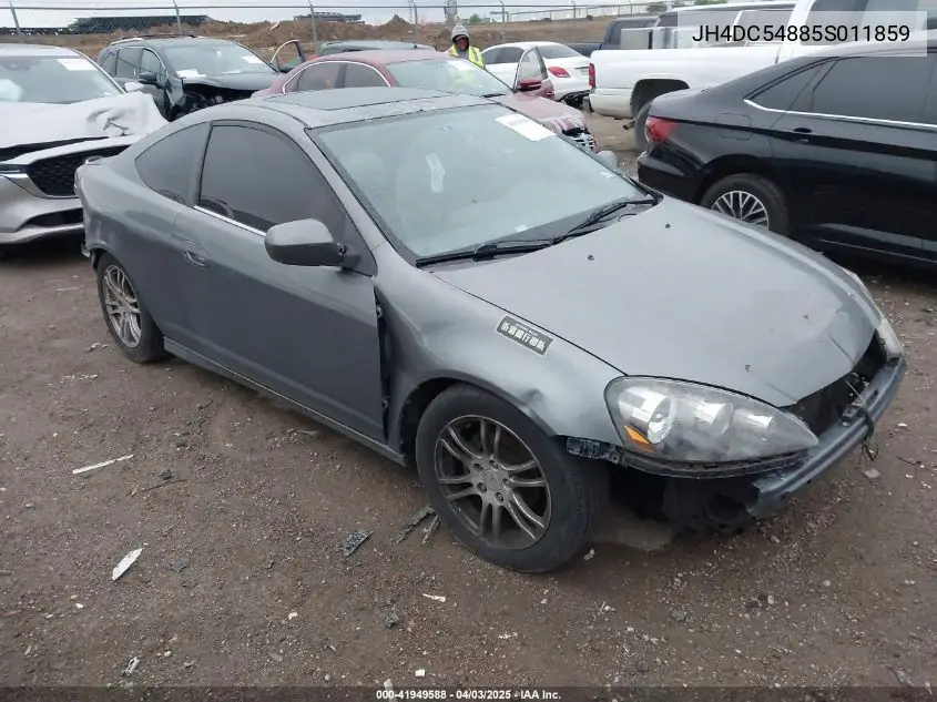 2005 Acura Rsx VIN: JH4DC54885S011859 Lot: 41949588