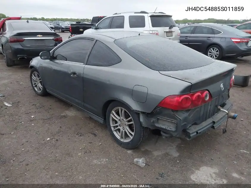 2005 Acura Rsx VIN: JH4DC54885S011859 Lot: 41949588