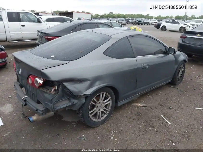 2005 Acura Rsx VIN: JH4DC54885S011859 Lot: 41949588