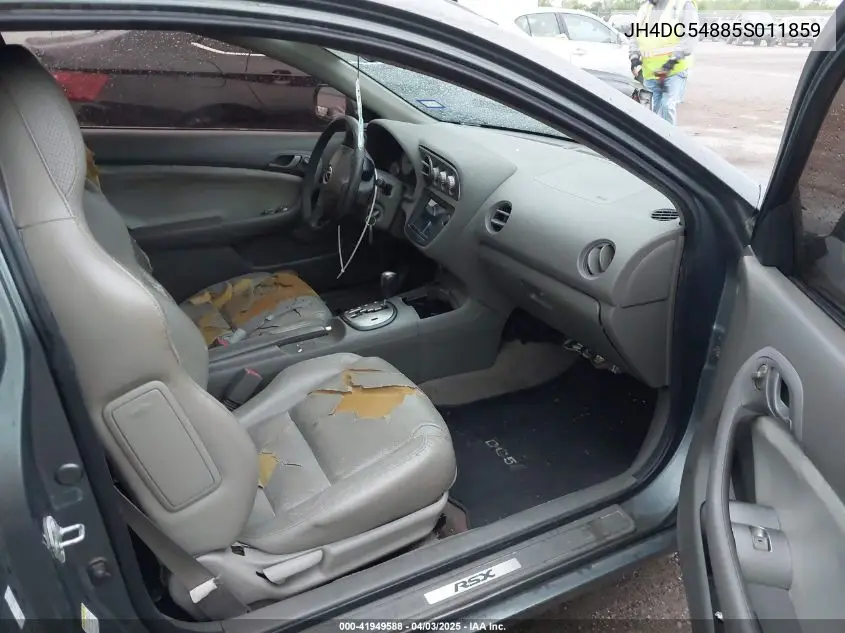 2005 Acura Rsx VIN: JH4DC54885S011859 Lot: 41949588