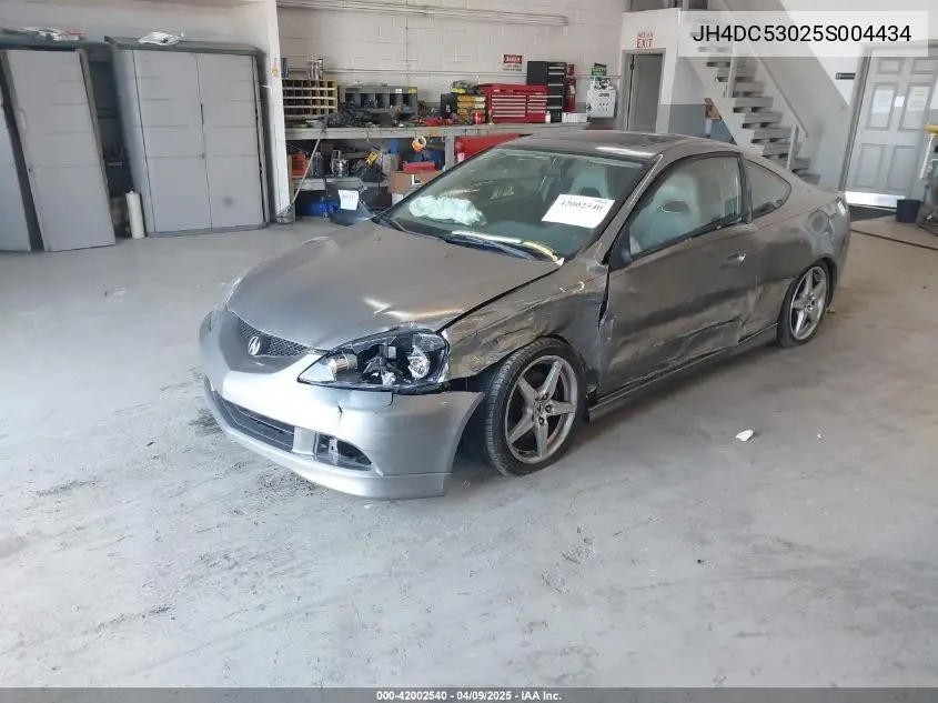 2005 Acura Rsx Type S VIN: JH4DC53025S004434 Lot: 42002540