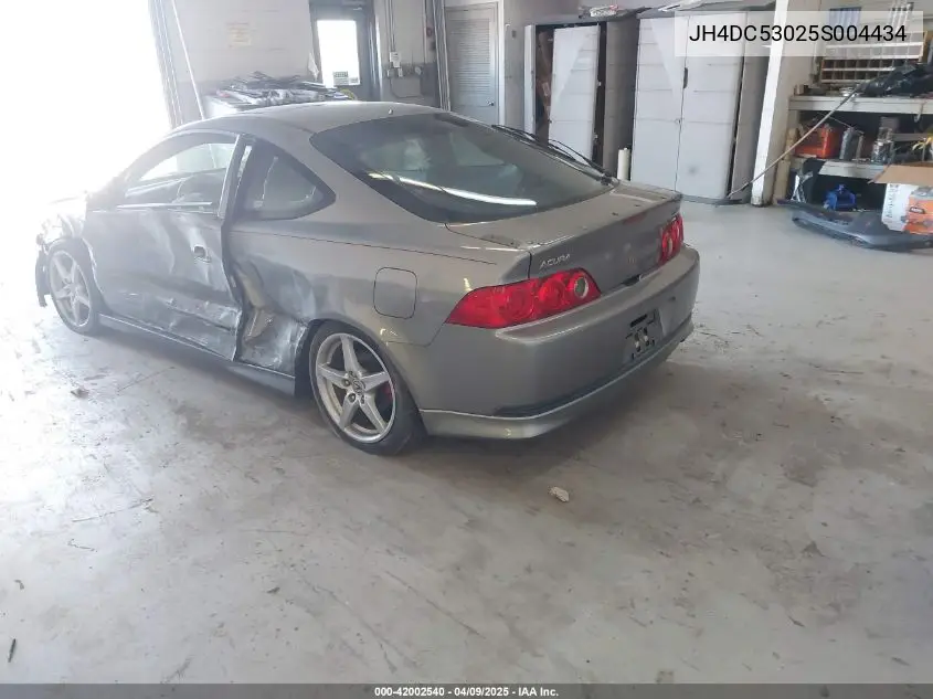 2005 Acura Rsx Type S VIN: JH4DC53025S004434 Lot: 42002540