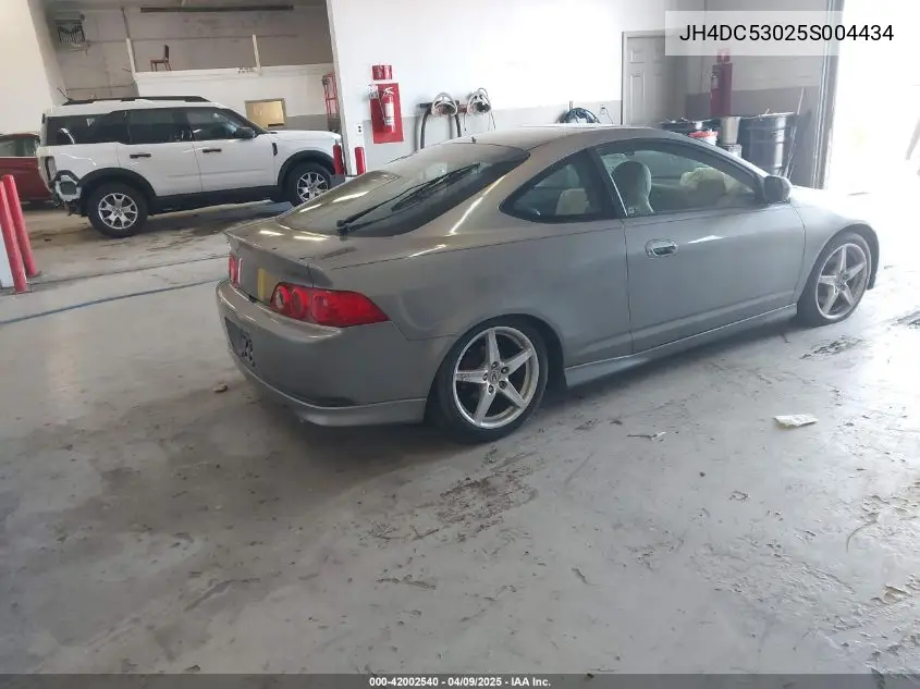 2005 Acura Rsx Type S VIN: JH4DC53025S004434 Lot: 42002540