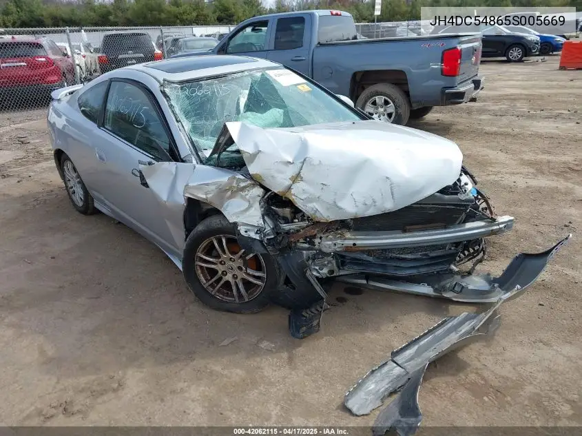 2005 Acura Rsx VIN: JH4DC54865S005669 Lot: 42062115