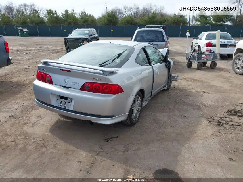 2005 Acura Rsx VIN: JH4DC54865S005669 Lot: 42062115