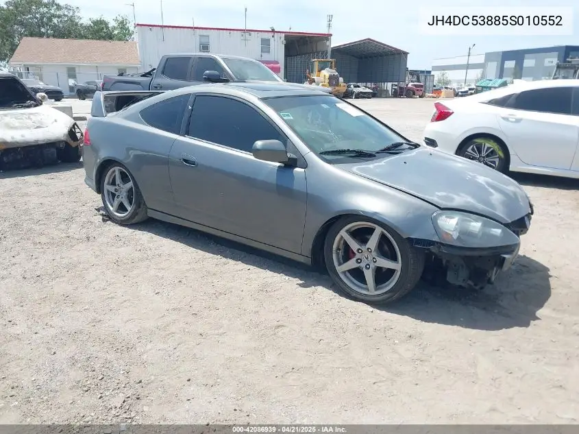 2005 Acura Rsx VIN: JH4DC53885S010552 Lot: 42086939