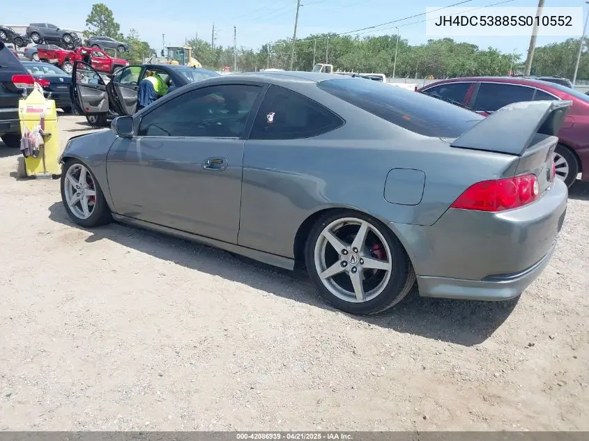 2005 Acura Rsx VIN: JH4DC53885S010552 Lot: 42086939
