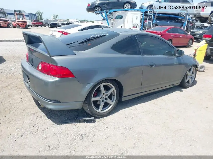 2005 Acura Rsx VIN: JH4DC53885S010552 Lot: 42086939