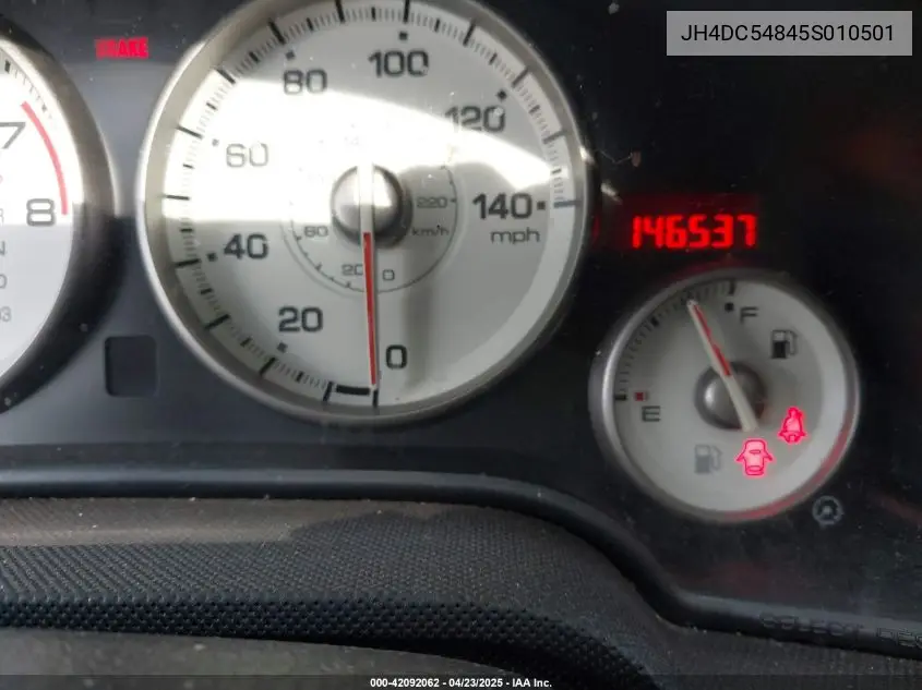 2005 Acura Rsx VIN: JH4DC54845S010501 Lot: 42092062
