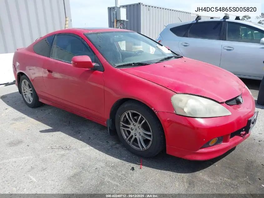 2005 Acura Rsx VIN: JH4DC54865S005820 Lot: 42240712