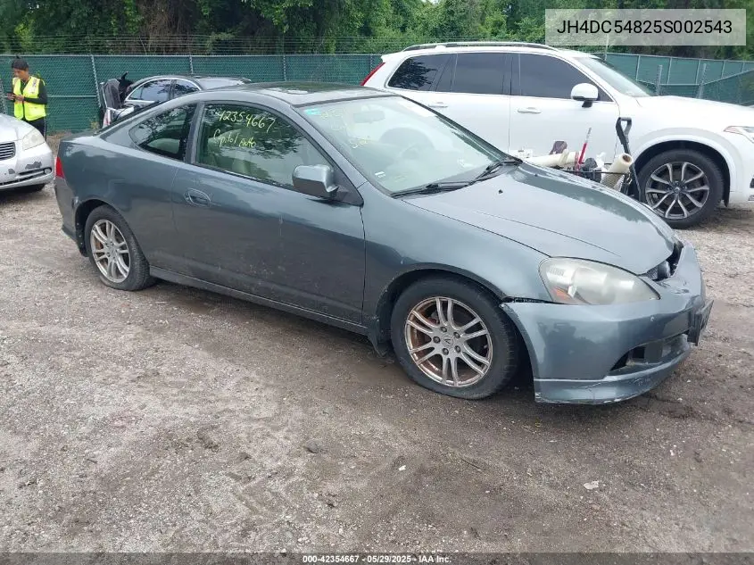 2005 Acura Rsx VIN: JH4DC54825S002543 Lot: 42354667