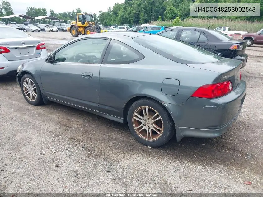 2005 Acura Rsx VIN: JH4DC54825S002543 Lot: 42354667