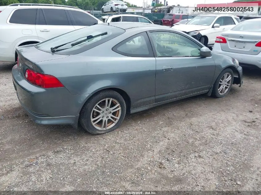 2005 Acura Rsx VIN: JH4DC54825S002543 Lot: 42354667