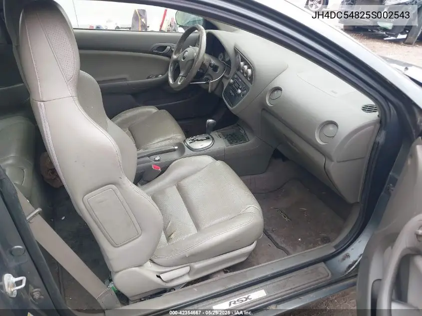 2005 Acura Rsx VIN: JH4DC54825S002543 Lot: 42354667