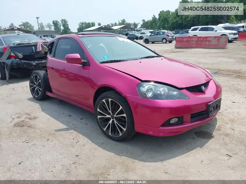 2005 Acura Rsx VIN: JH4DC54825S002574 Lot: 42480527