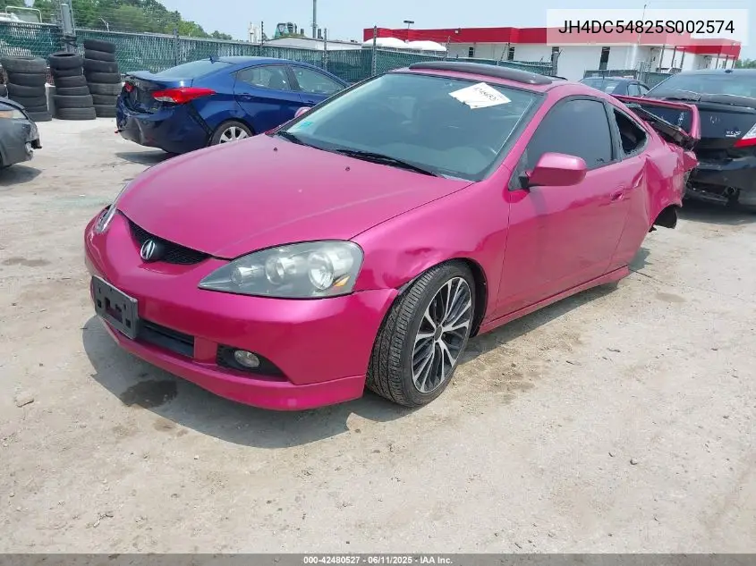 2005 Acura Rsx VIN: JH4DC54825S002574 Lot: 42480527