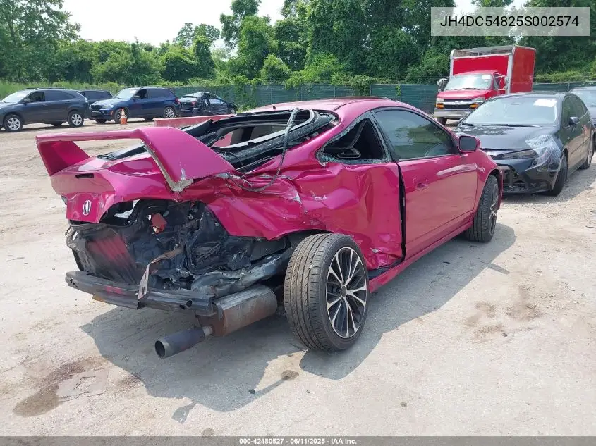 2005 Acura Rsx VIN: JH4DC54825S002574 Lot: 42480527