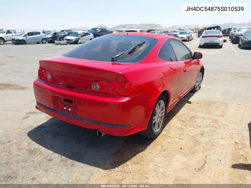2005 Acura Rsx VIN: JH4DC54875S010539 Lot: 42493122